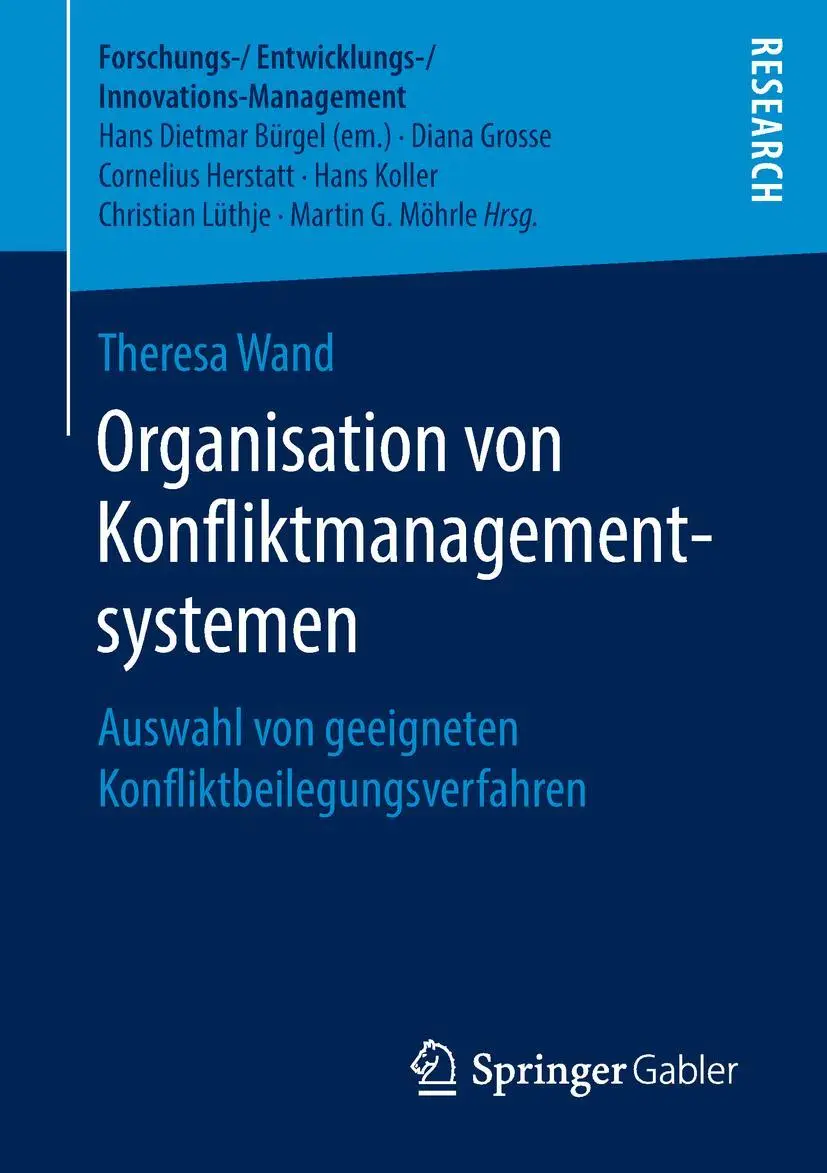 Cover: 9783658239800 | Organisation von Konfliktmanagementsystemen | Theresa Wand | Buch | xv
