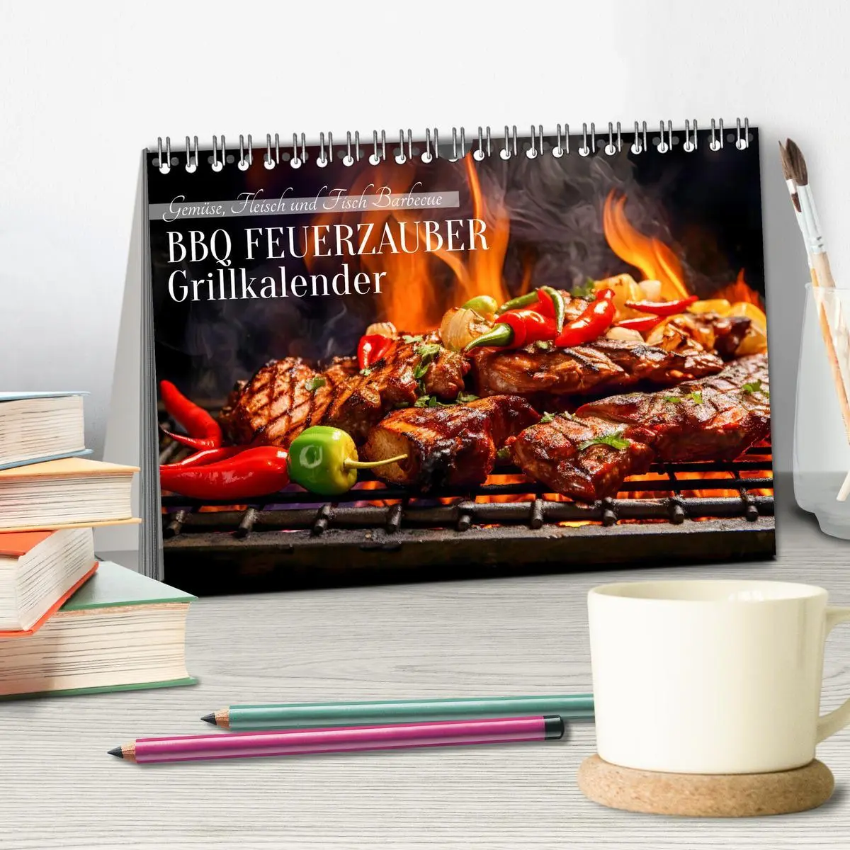 Bild: 9783457499900 | BBQ Feuerzauber - Grillkalender (Tischkalender 2026 DIN A5 quer),...