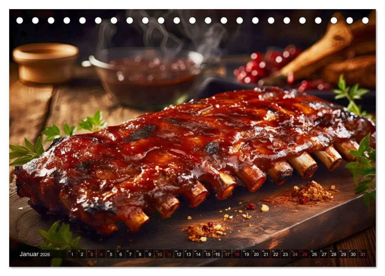 Bild: 9783457499900 | BBQ Feuerzauber - Grillkalender (Tischkalender 2026 DIN A5 quer),...