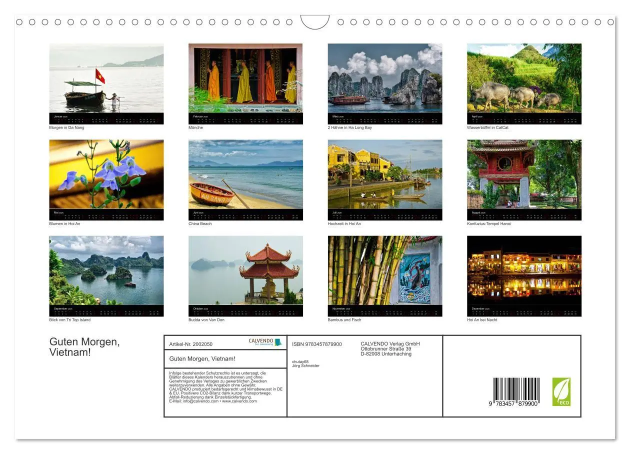 Bild: 9783457879900 | Guten Morgen, Vietnam! (Wandkalender 2026 DIN A3 quer), CALVENDO...