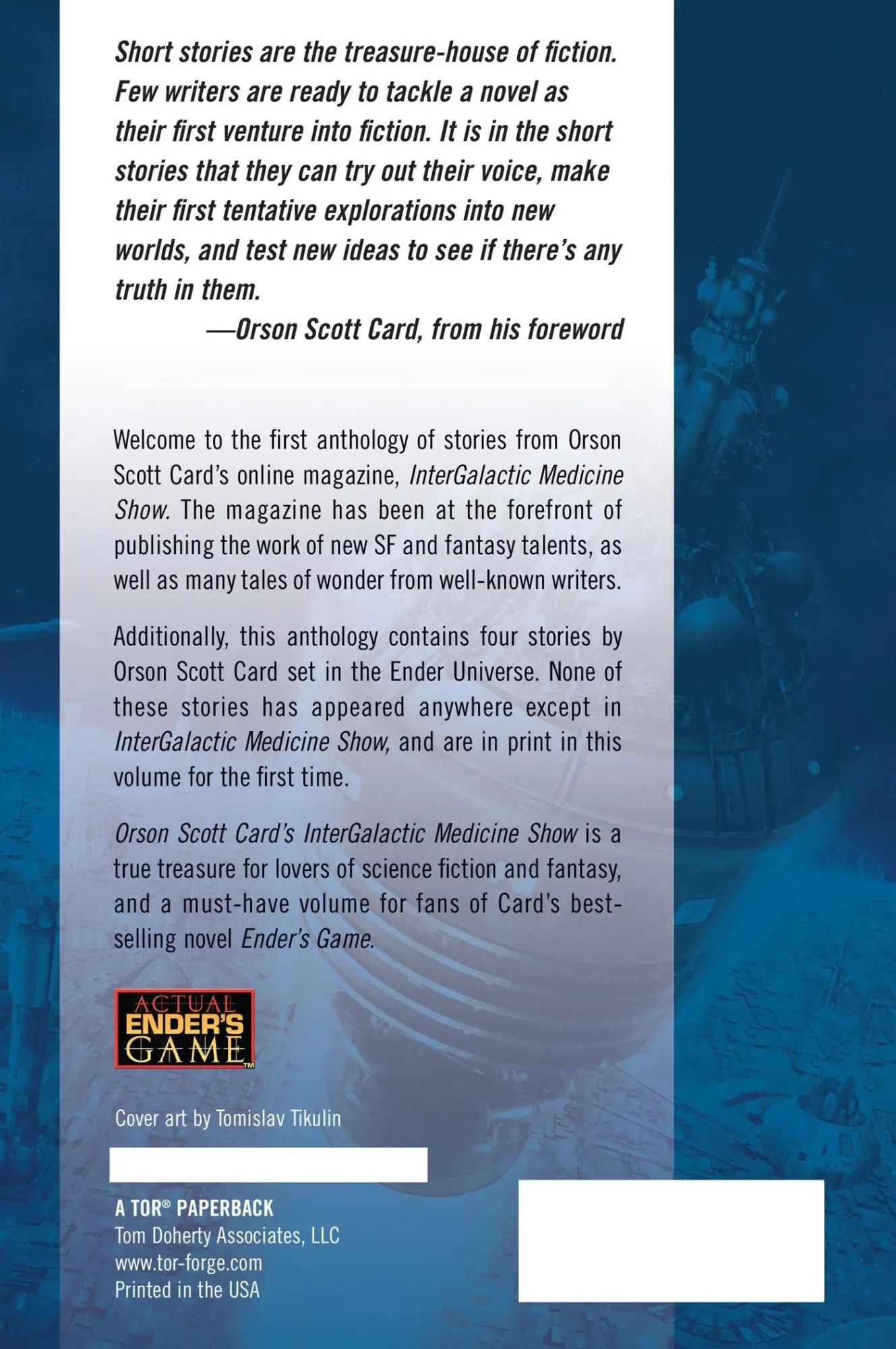 Rückseite: 9780765320001 | Orson Scott Card's Intergalactic Medicine Show | Edmund R. Schubert
