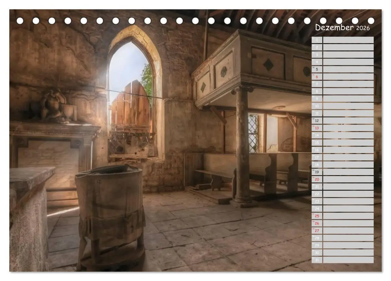 Bild: 9783457990001 | Lost Places - verlassene Orte (Tischkalender 2026 DIN A5 quer),...