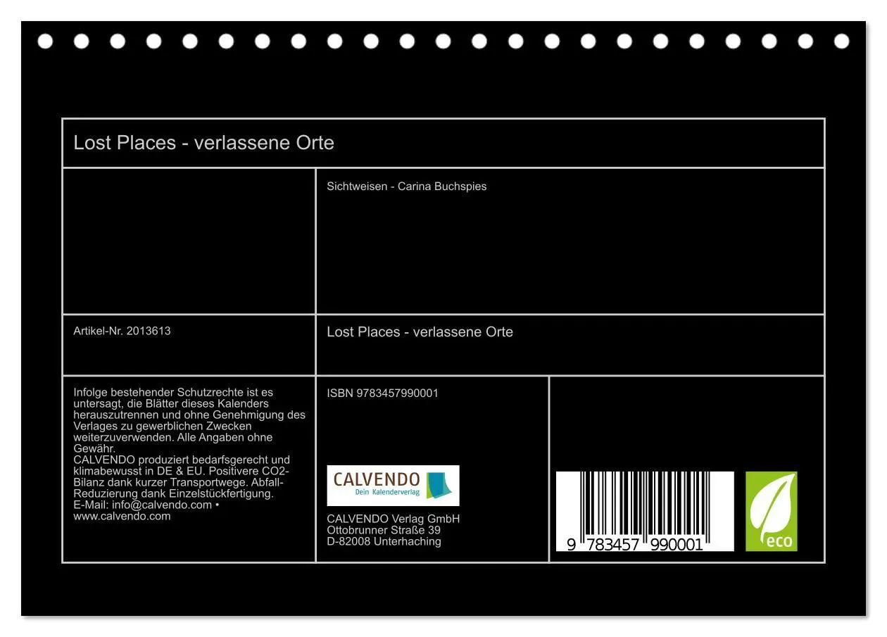 Bild: 9783457990001 | Lost Places - verlassene Orte (Tischkalender 2026 DIN A5 quer),...
