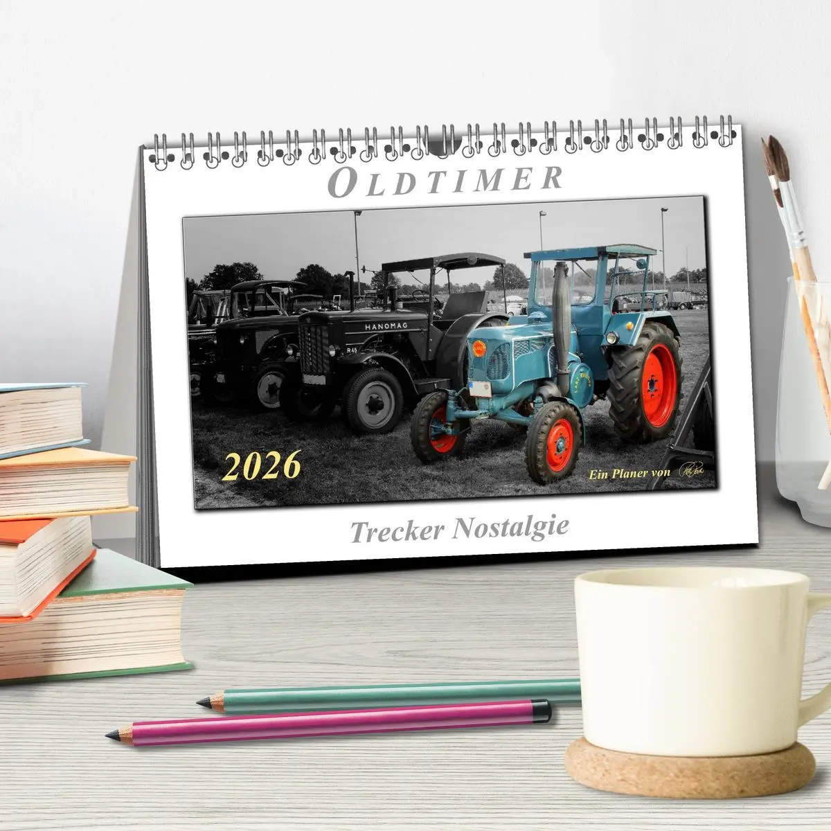 Bild: 9783516080001 | Oldtimer - Trecker Nostalgie (Tischkalender 2026 DIN A5 quer),...