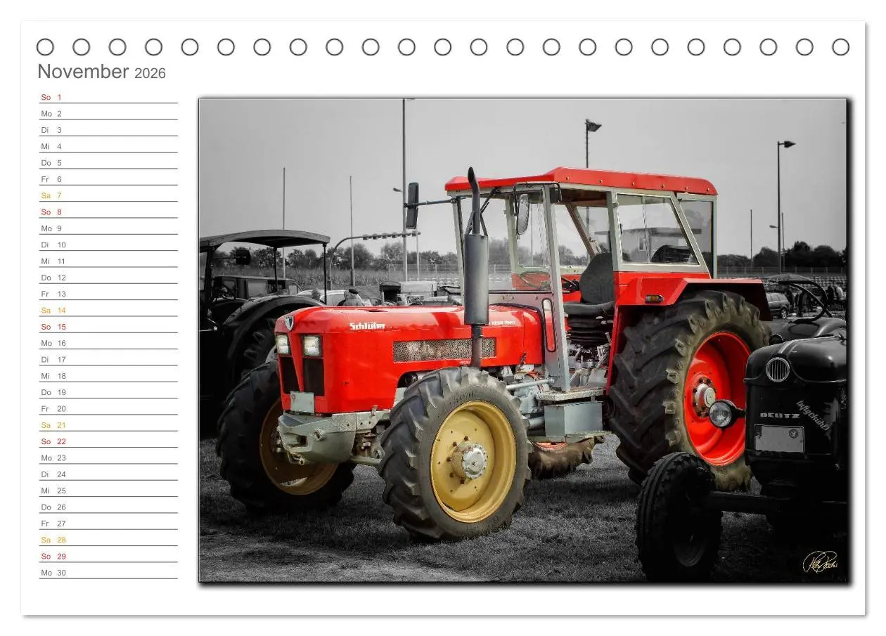 Bild: 9783516080001 | Oldtimer - Trecker Nostalgie (Tischkalender 2026 DIN A5 quer),...