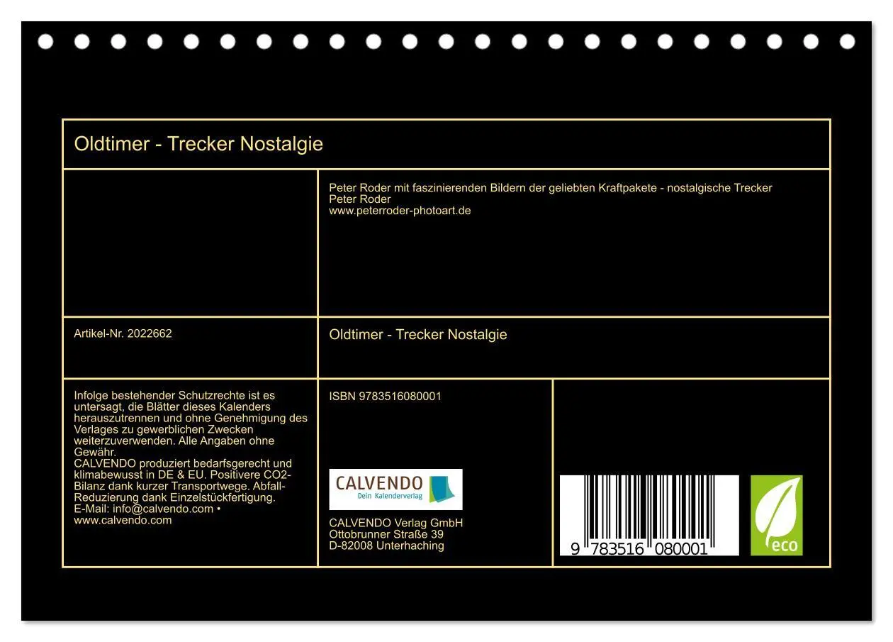 Bild: 9783516080001 | Oldtimer - Trecker Nostalgie (Tischkalender 2026 DIN A5 quer),...