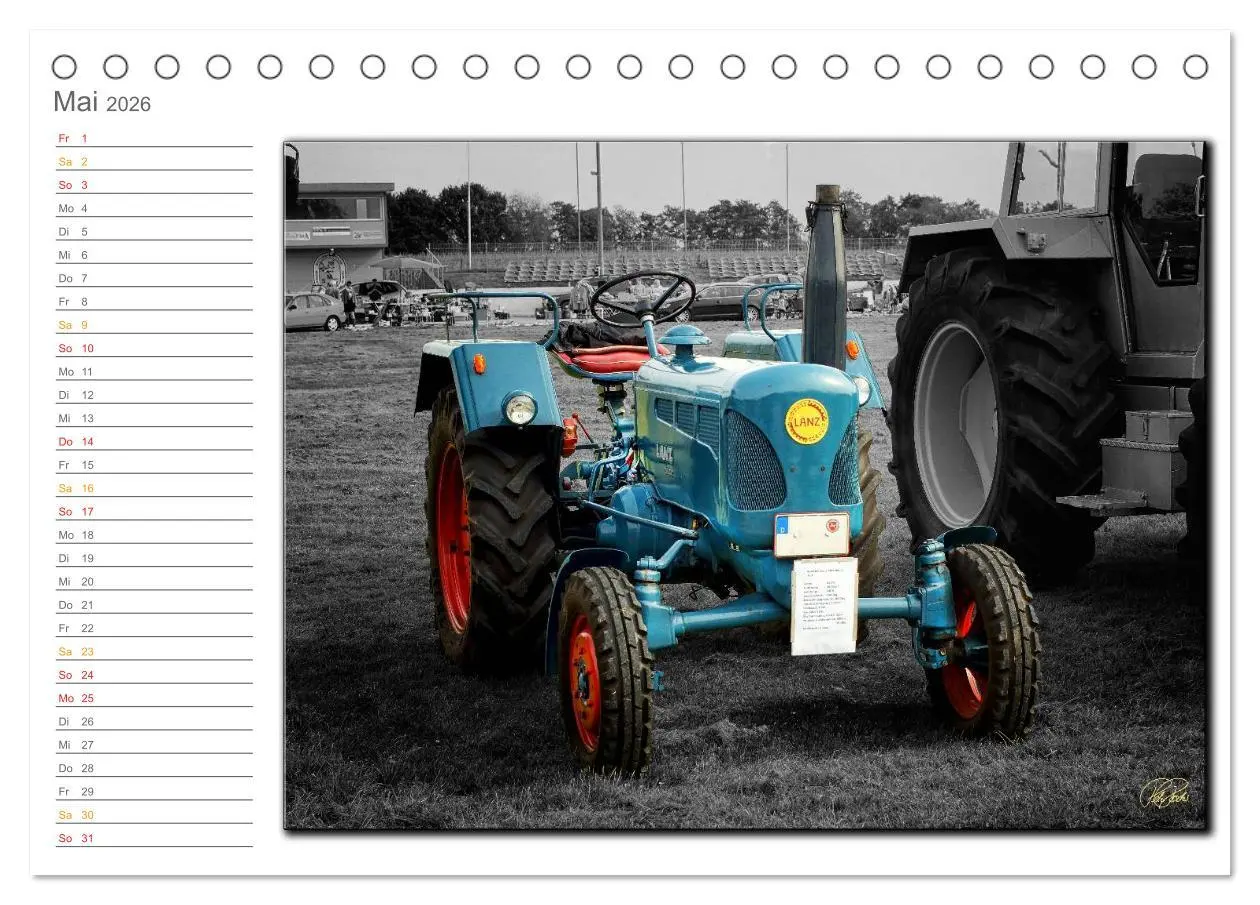 Bild: 9783516080001 | Oldtimer - Trecker Nostalgie (Tischkalender 2026 DIN A5 quer),...