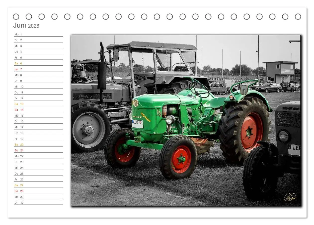 Bild: 9783516080001 | Oldtimer - Trecker Nostalgie (Tischkalender 2026 DIN A5 quer),...