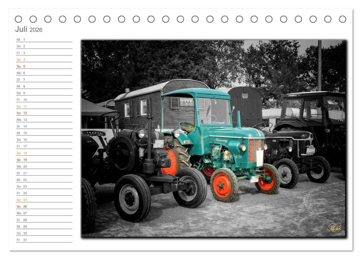 Bild: 9783516080001 | Oldtimer - Trecker Nostalgie (Tischkalender 2026 DIN A5 quer),...