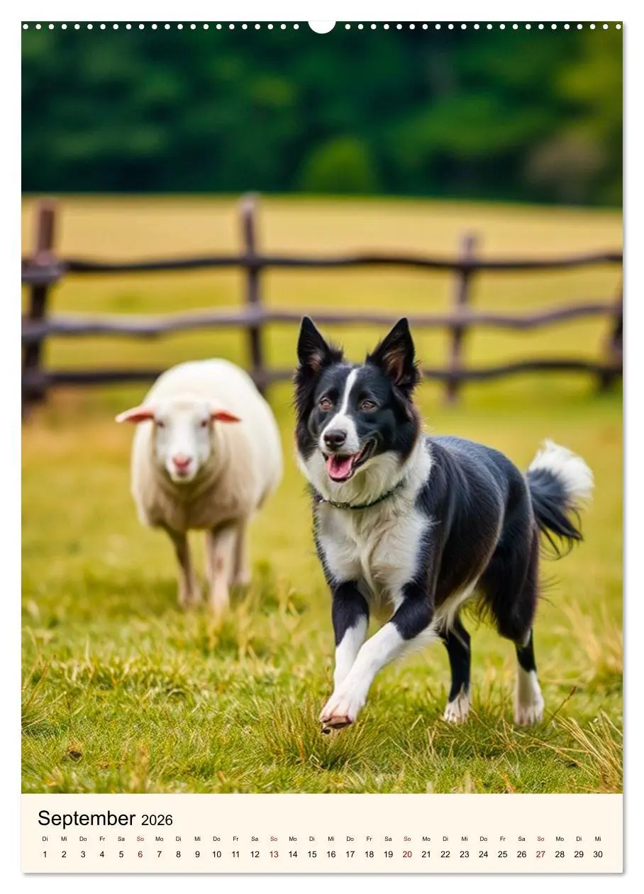 Bild: 9783516600001 | Hütehunde mit Energie und Ausdauer (Wandkalender 2026 DIN A2 hoch),...