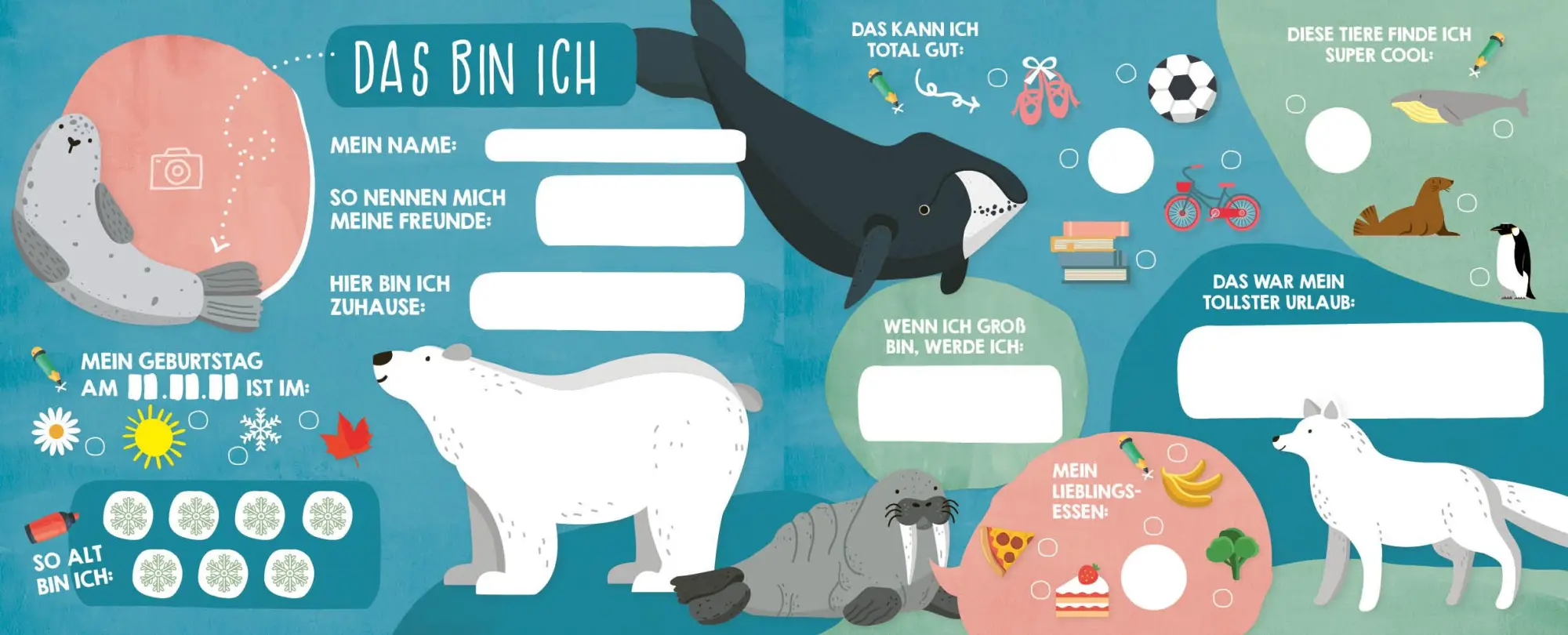 Bild: 9783745910001 | Mein Freundebuch - Mit über 100 Stickern für kleine Weltentdecker