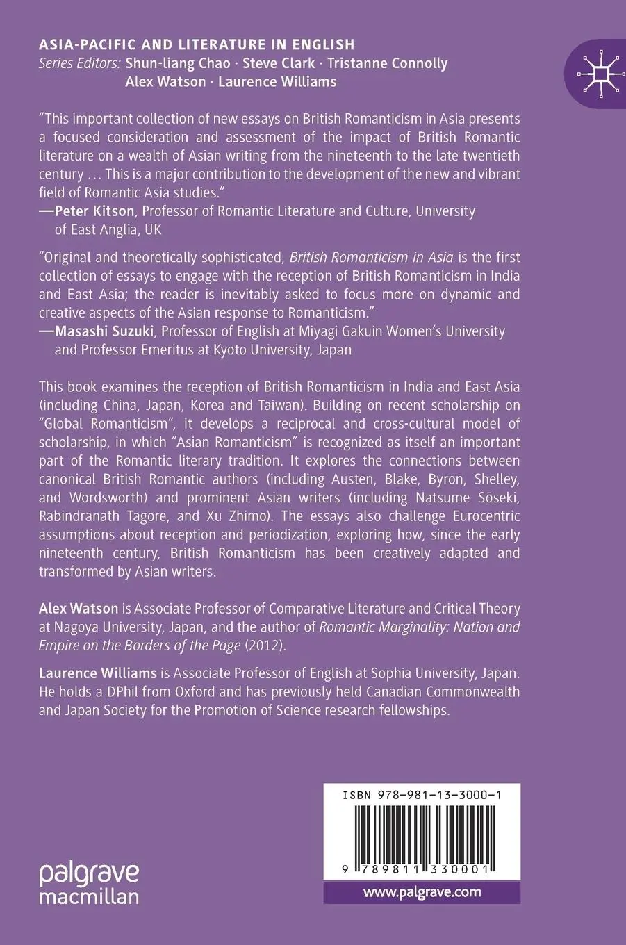 Rückseite: 9789811330001 | British Romanticism in Asia | Alex Watson (u. a.) | Buch | xx | 2019
