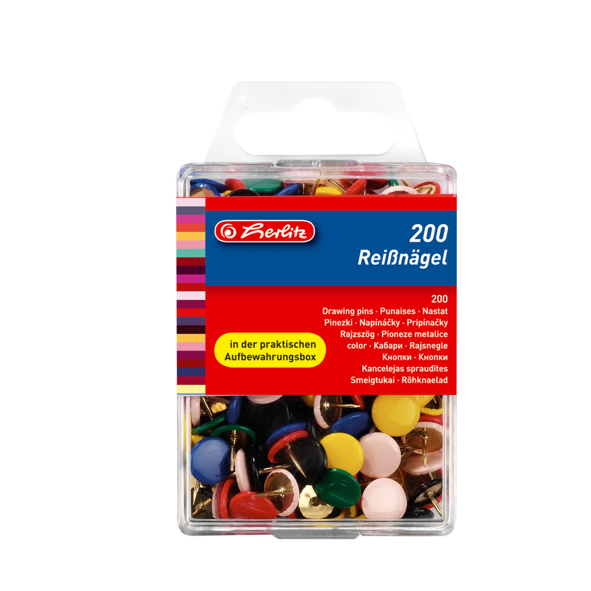 Cover: 4008118770101 | Herlitz Reißnagel farbig 200 Stück | 8770109 | 2021 | herlitz