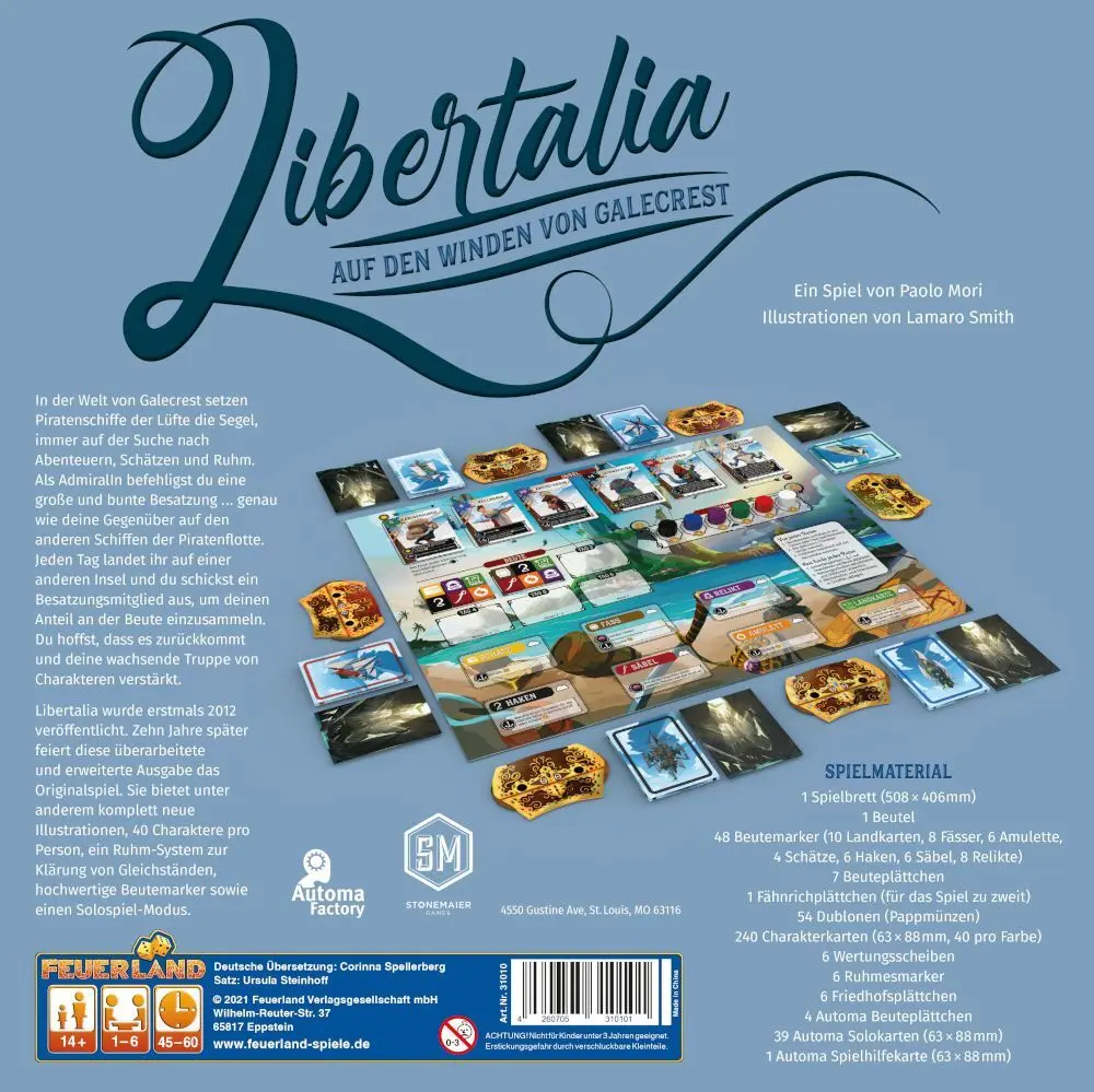 Bild: 4260705310101 | Libertalia | Auf den Winden von Galecrest | Paolo Mori | Spiel | 2023
