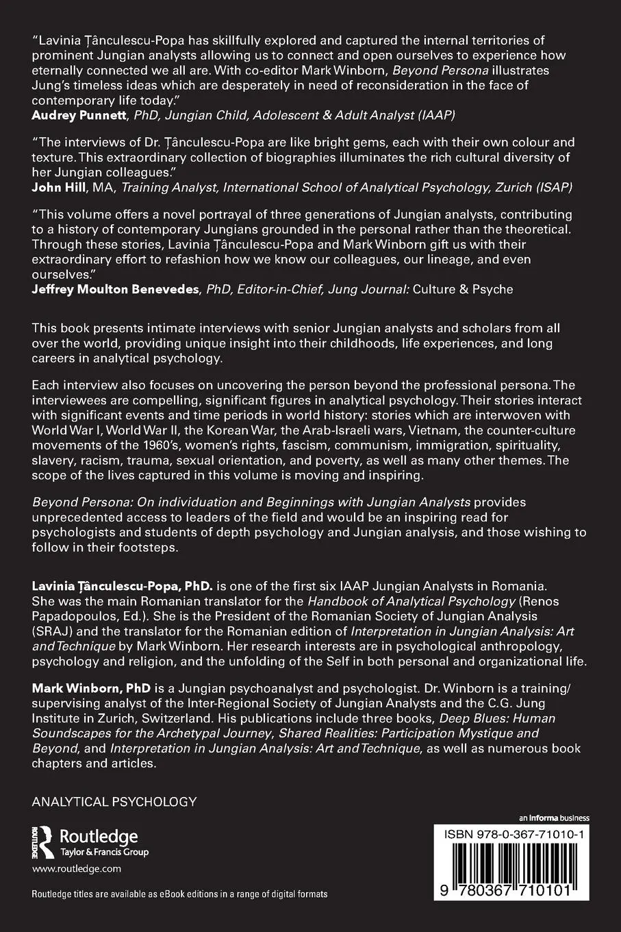 Rückseite: 9780367710101 | Beyond Persona | On Individuation and Beginnings with Jungian Analysts