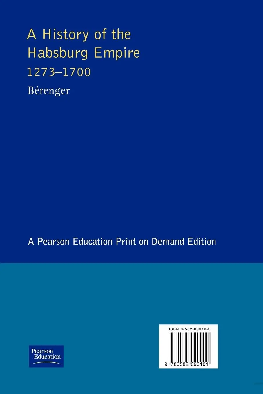 Rückseite: 9780582090101 | A History of the Habsburg Empire 1273-1700 | Jean Berenger (u. a.)