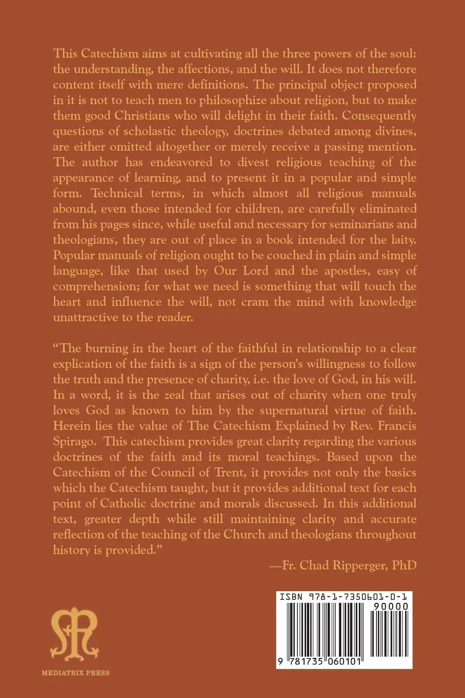 Rückseite: 9781735060101 | The Catechism Explained | Fr. Francis Spirago | Taschenbuch | Englisch