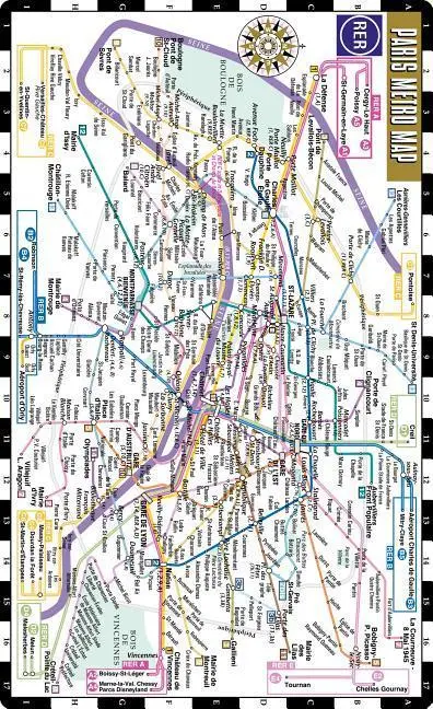 Cover: 9782067230101 | Streetwise Paris Metro Map - Laminated Metro Map of Paris, France