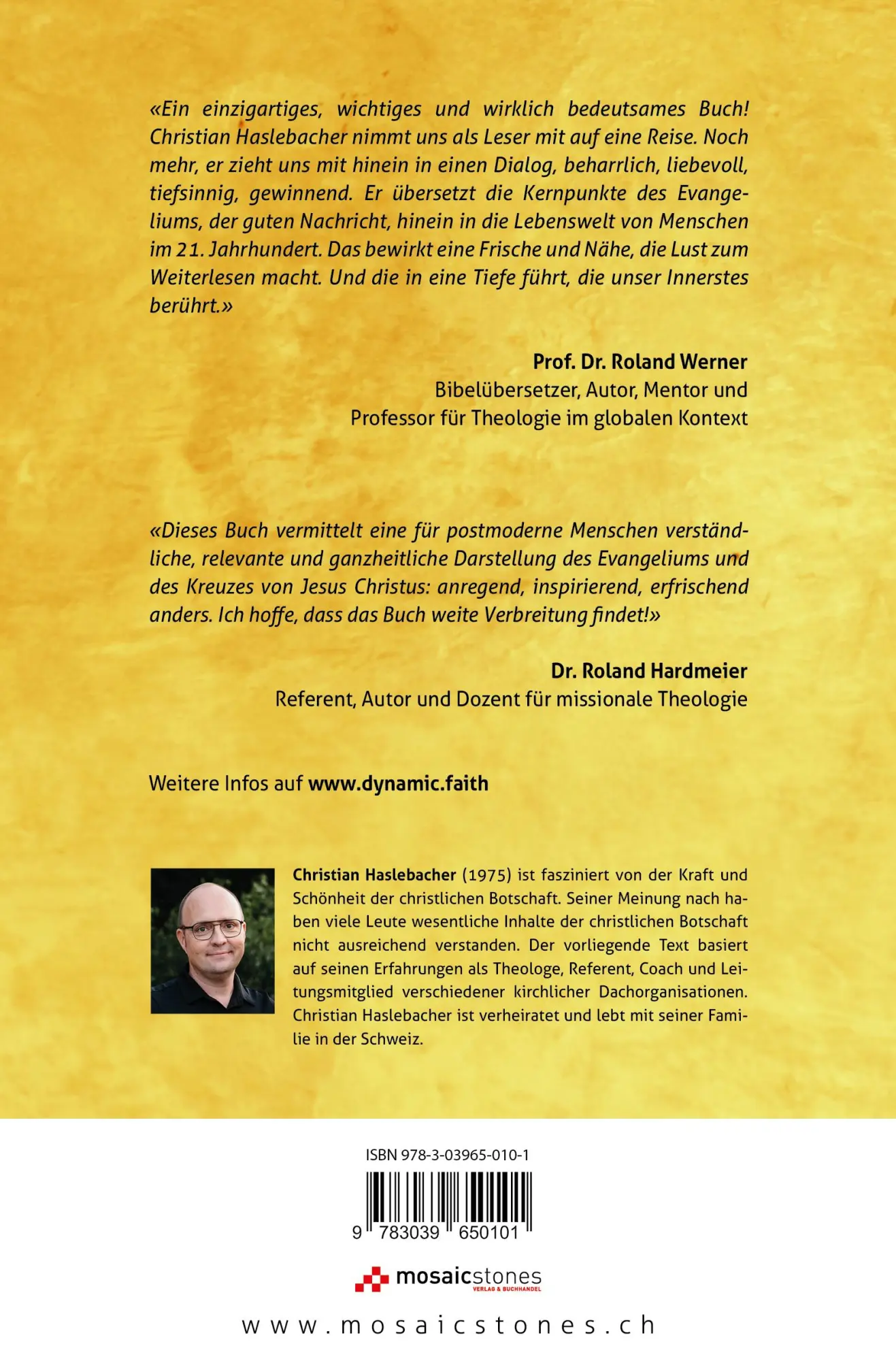 Rückseite: 9783039650101 | Dein Leben zählt | Christian Haslebacher | Taschenbuch | Buch | 2025