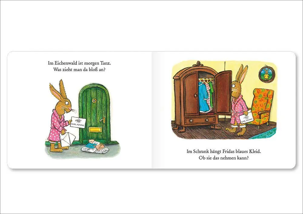 Bild: 9783407790101 | Frida Hases neues Kleid | Vierfarbiges Pappbilderbuch mit Klappen