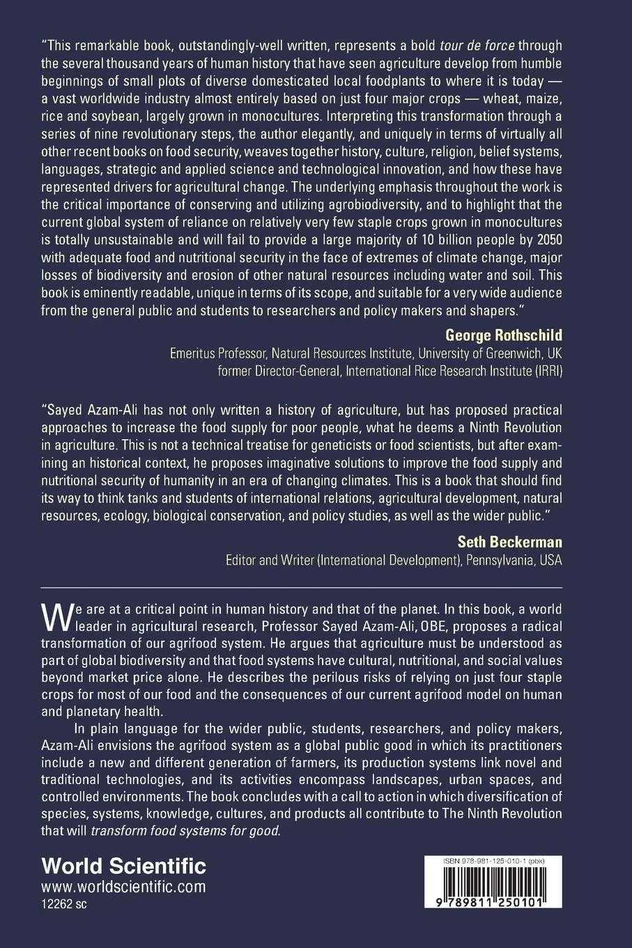 Rückseite: 9789811250101 | NINTH REVOLUTION, THE | TRANSFORMING FOOD SYSTEMS FOR GOOD | Azam-Ali