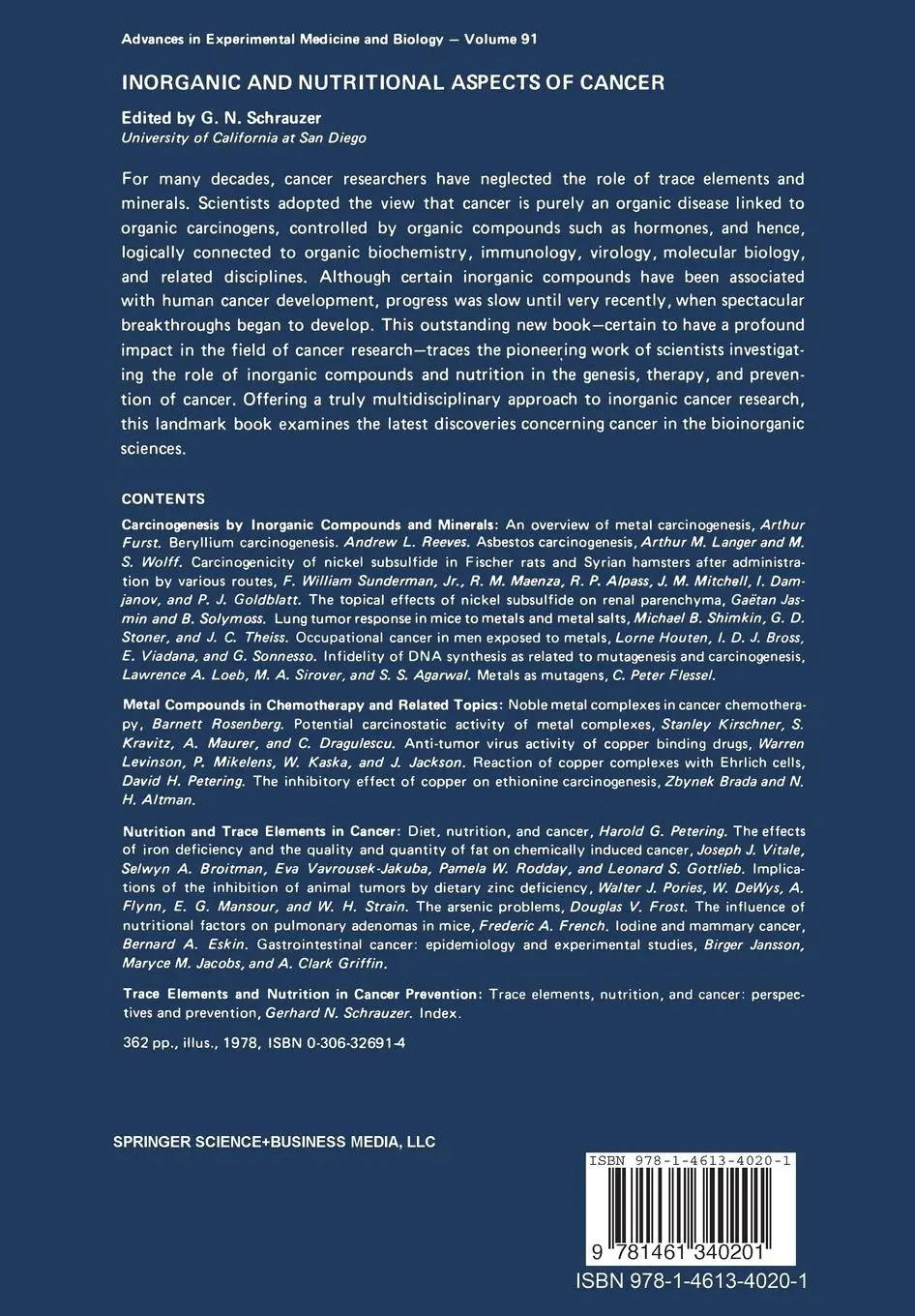 Rückseite: 9781461340201 | Biochemistry of Silicon and Related Problems | Gerd Bendz | Buch | xi