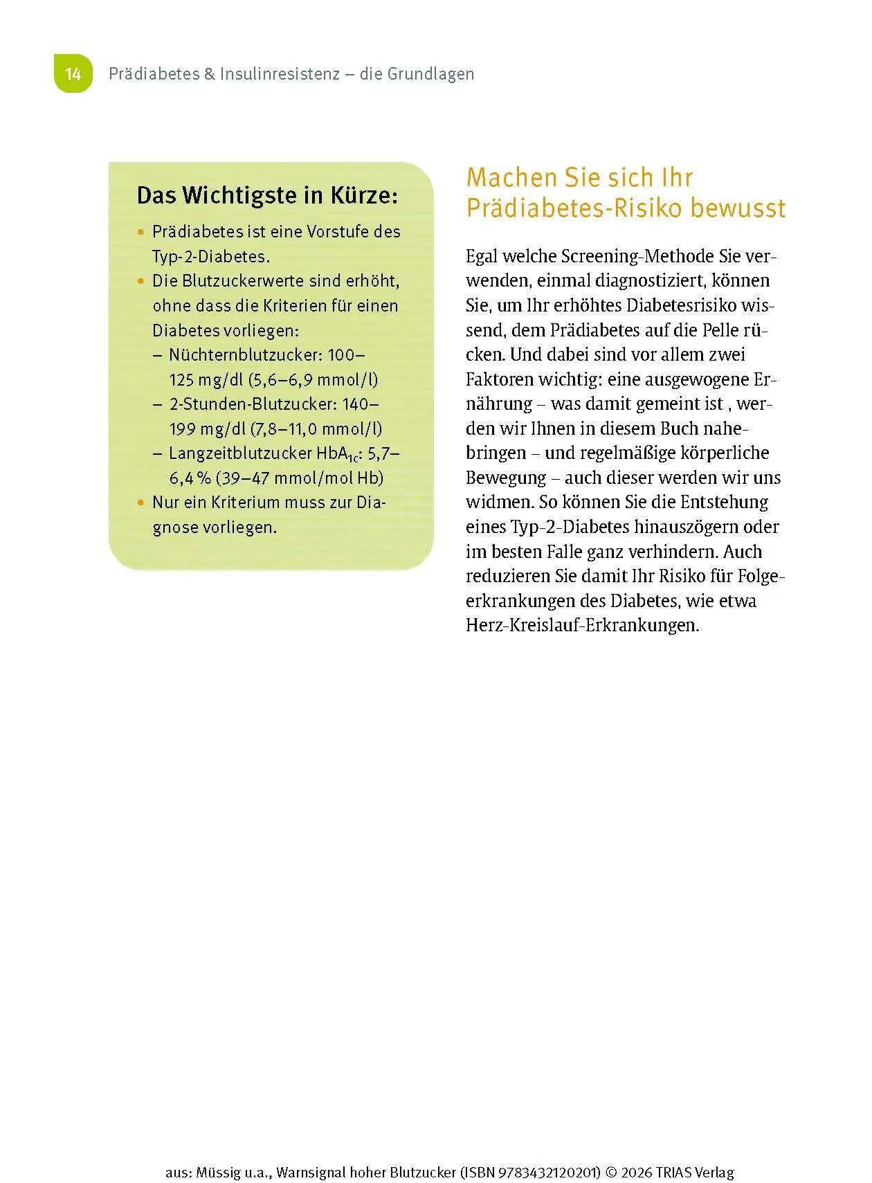 Bild: 9783432120201 | Warnsignal hoher Blutzucker | Karsten Müssig (u. a.) | Taschenbuch