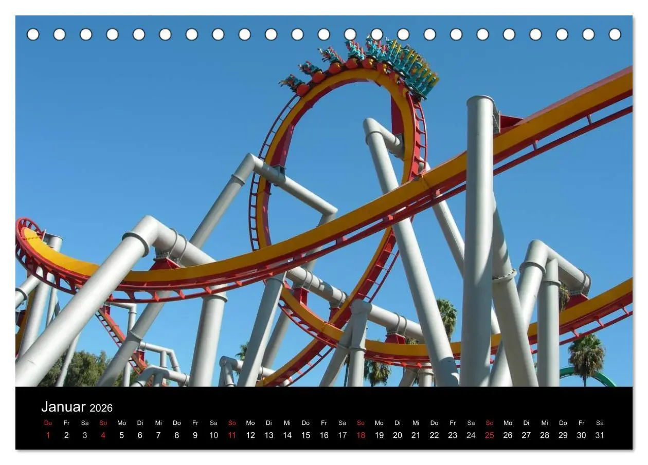 Bild: 9783516060201 | Made for Fear - Der Achterbahnkalender (Tischkalender 2026 DIN A5...