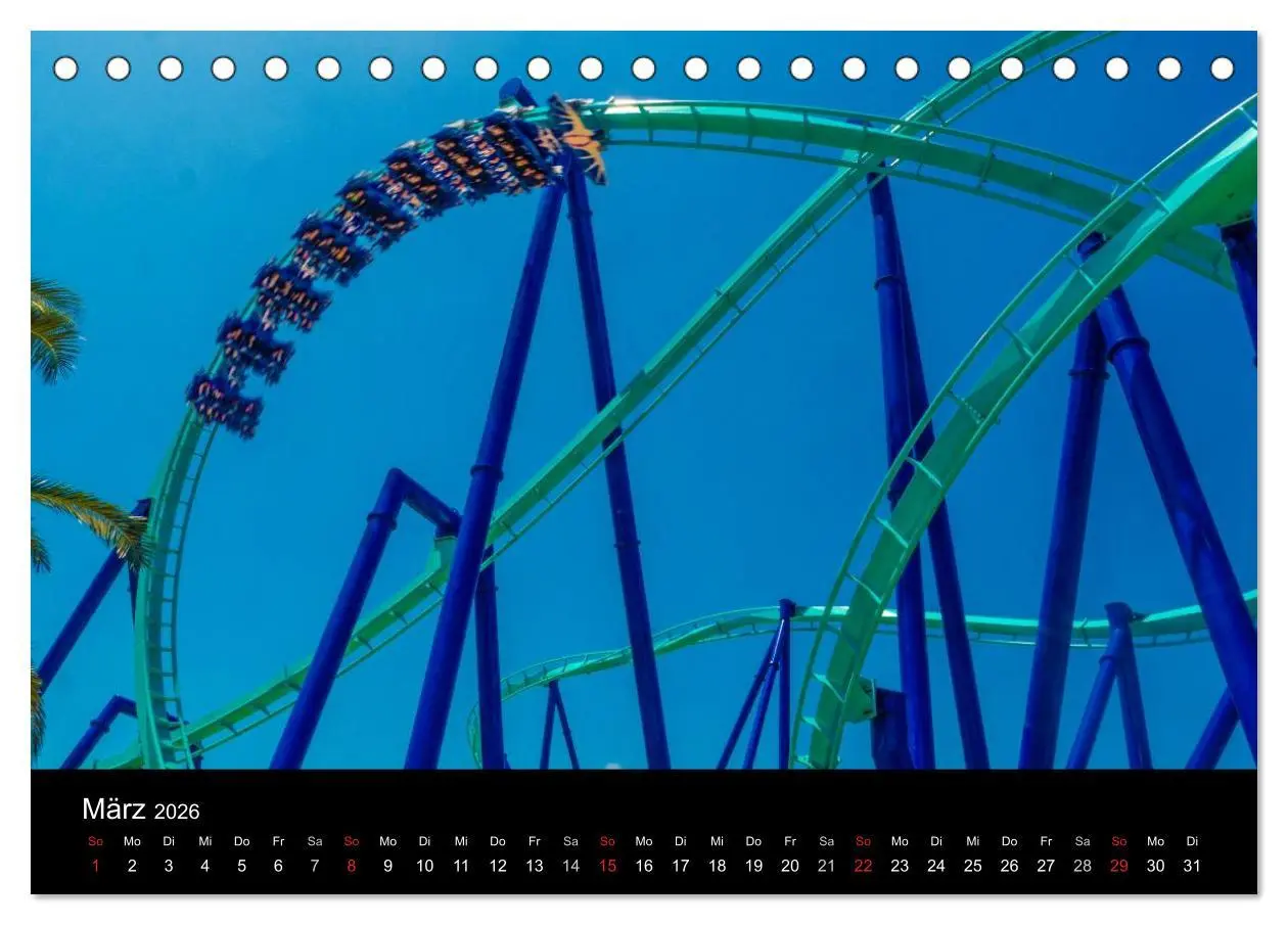 Bild: 9783516060201 | Made for Fear - Der Achterbahnkalender (Tischkalender 2026 DIN A5...