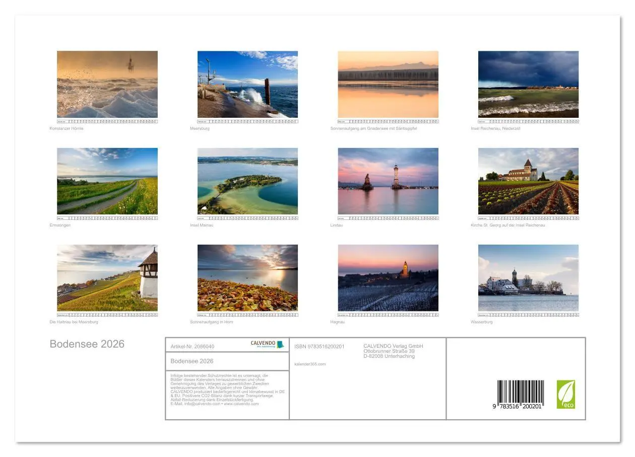 Bild: 9783516200201 | Bodensee 2026 (hochwertiger Premium Wandkalender 2026 DIN A2 quer),...
