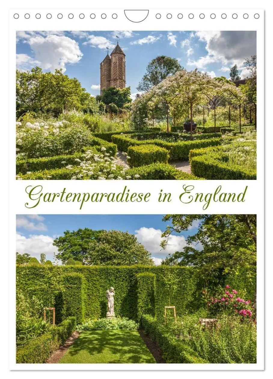 Cover: 9783516680201 | Gartenparadiese in England (Wandkalender 2026 DIN A4 hoch),...
