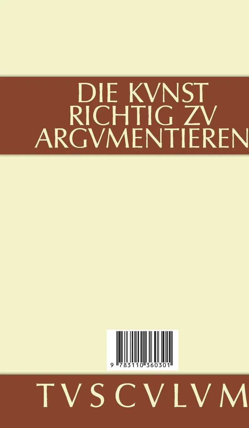 Rückseite: 9783110360301 | Topica | die Kunst, richtig zu argumentieren. Lateinisch und deutsch