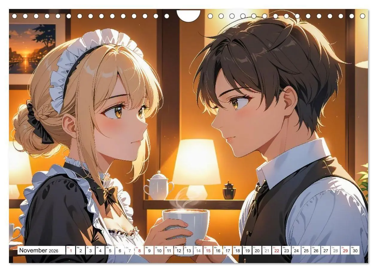 Bild: 9783516670301 | Manga Café Träume - Kawaii Anime-Kalender voller süßer Momente...