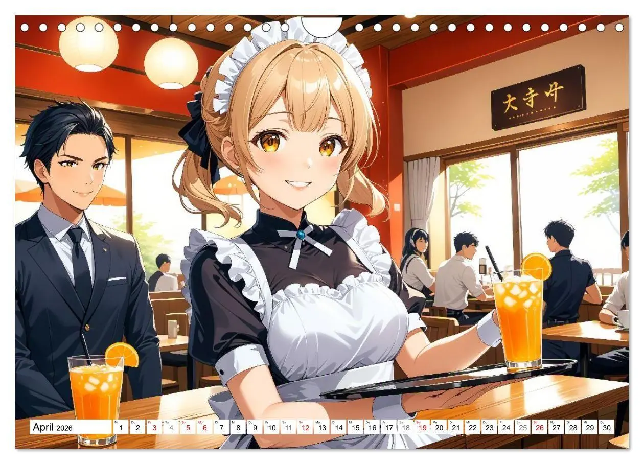 Bild: 9783516670301 | Manga Café Träume - Kawaii Anime-Kalender voller süßer Momente...