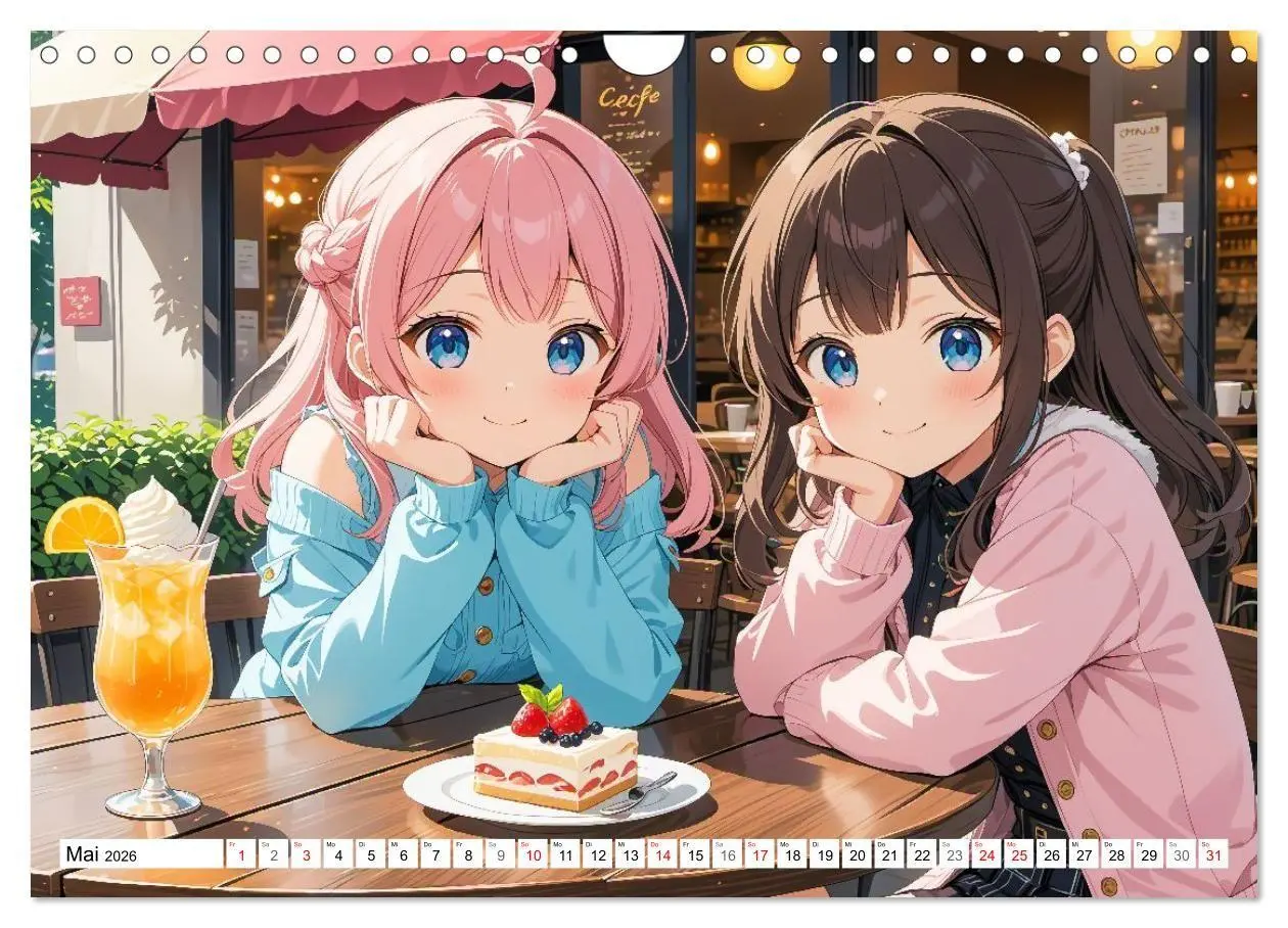 Bild: 9783516670301 | Manga Café Träume - Kawaii Anime-Kalender voller süßer Momente...