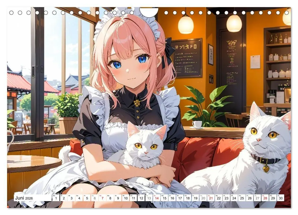 Bild: 9783516670301 | Manga Café Träume - Kawaii Anime-Kalender voller süßer Momente...