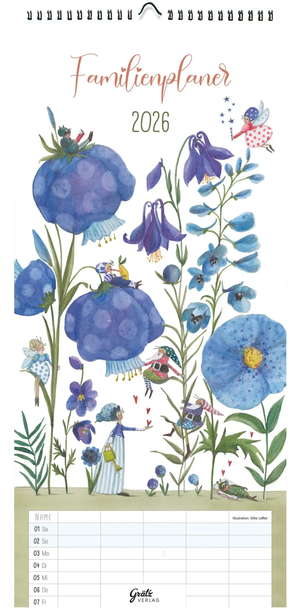 Cover: 9783911060301 | Familienplaner Akelei 2025 | Mohnblüten | Silke Leffler | Kalender