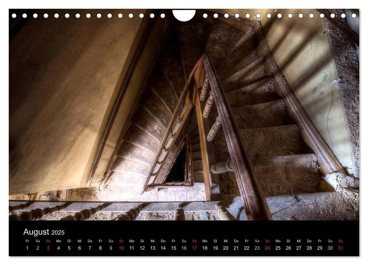 Bild: 9783435480401 | Verlassene Orte - Die schönsten Treppenhäuser (Wandkalender 2025...
