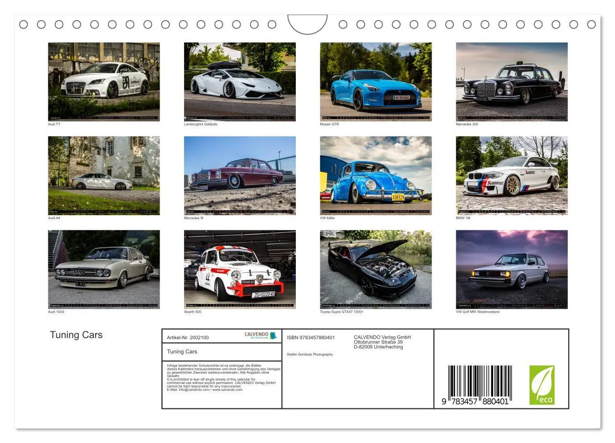 Bild: 9783457880401 | Tuning Cars (Wandkalender 2026 DIN A4 quer), CALVENDO Monatskalender
