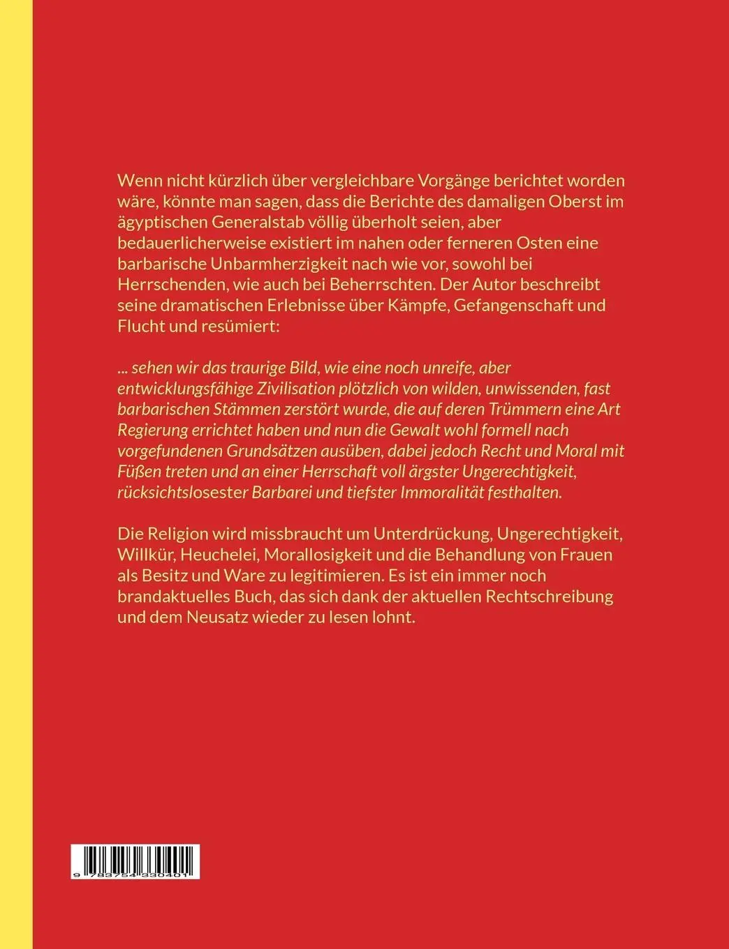 Rückseite: 9783754330401 | Feuer und Schwert im Sudan | Meine Kämpfe, Gefangenschaft und Flucht.