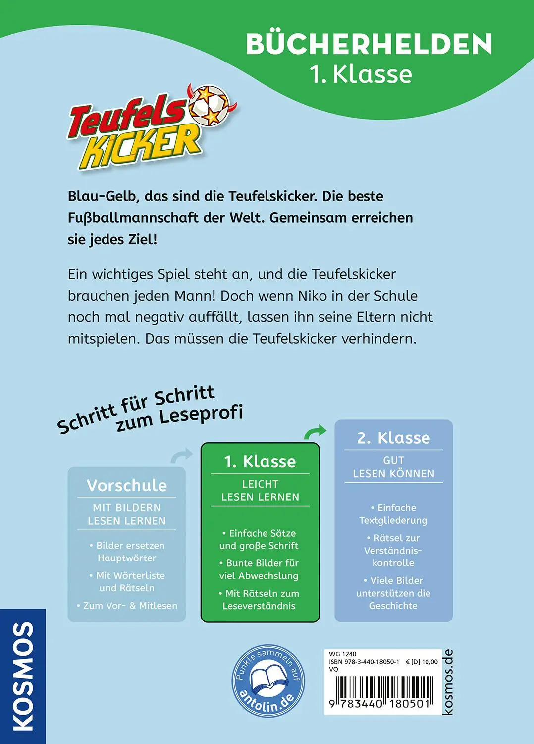 Rückseite: 9783440180501 | Teufelskicker, Bücherhelden 1. Klasse, Alle für einen | Nahrgang