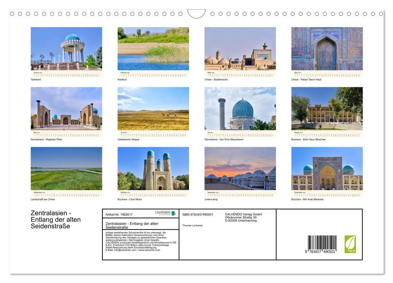 Bild: 9783457490501 | Zentralasien - Entlang der alten Seidenstraße (Wandkalender 2026...
