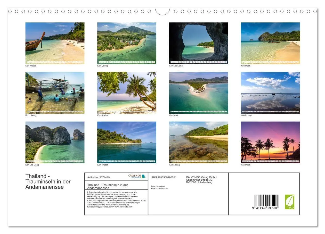 Bild: 9783569290501 | Thailand - Trauminseln in der Andamanensee (Wandkalender 2027 DIN...