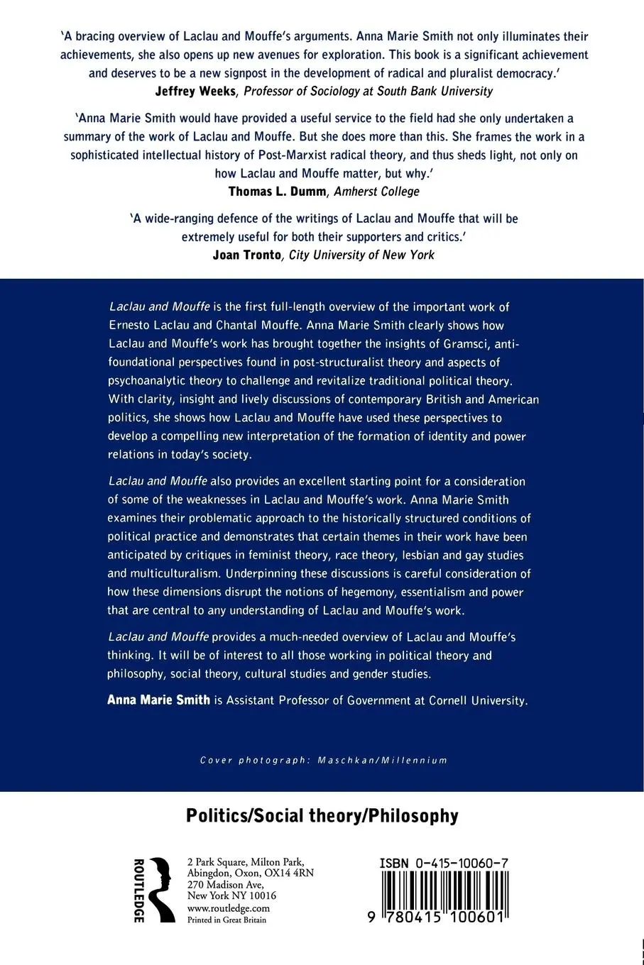 Rückseite: 9780415100601 | Laclau and Mouffe | The Radical Democratic Imaginary | Smith | Buch