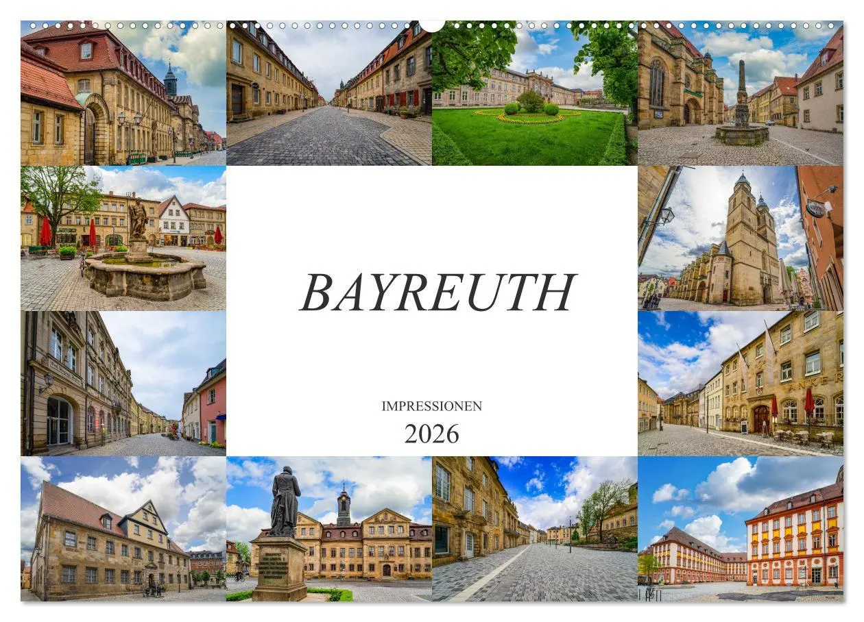 Cover: 9783457790601 | Bayreuth Impressionen (Wandkalender 2026 DIN A2 quer), CALVENDO...