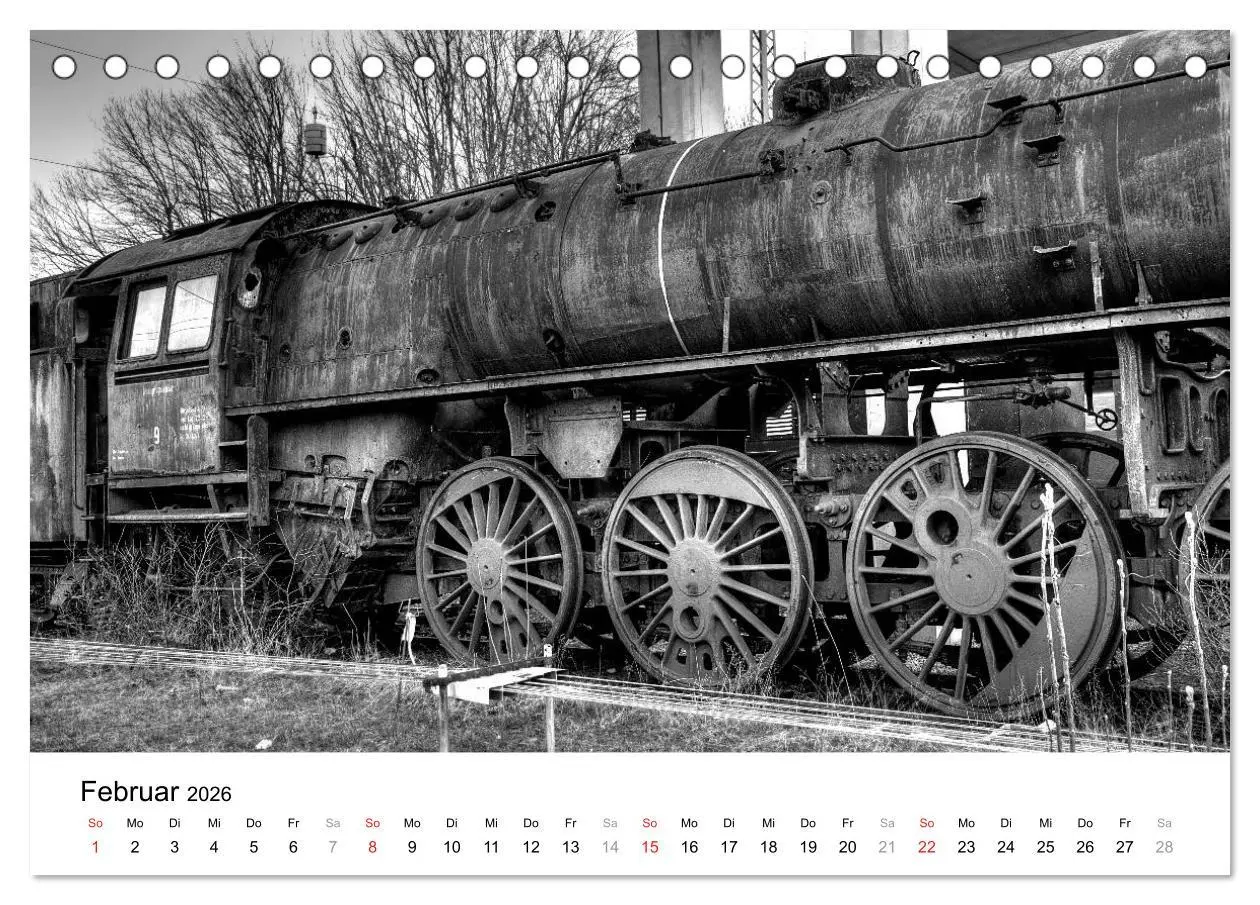 Bild: 9783457860601 | Unter Dampf - Eisenbahnromantik in schwarz-weiß (Tischkalender 2026...