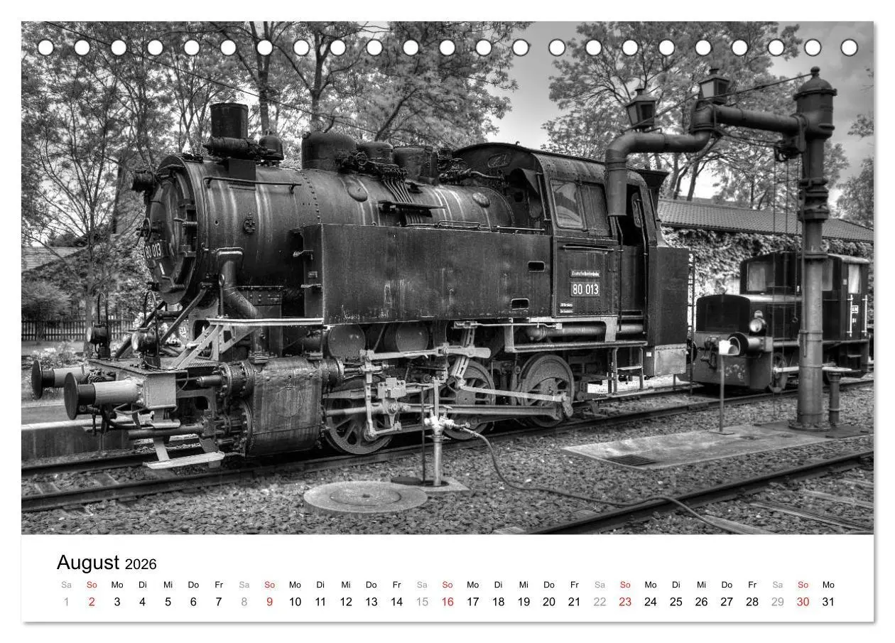 Bild: 9783457860601 | Unter Dampf - Eisenbahnromantik in schwarz-weiß (Tischkalender 2026...