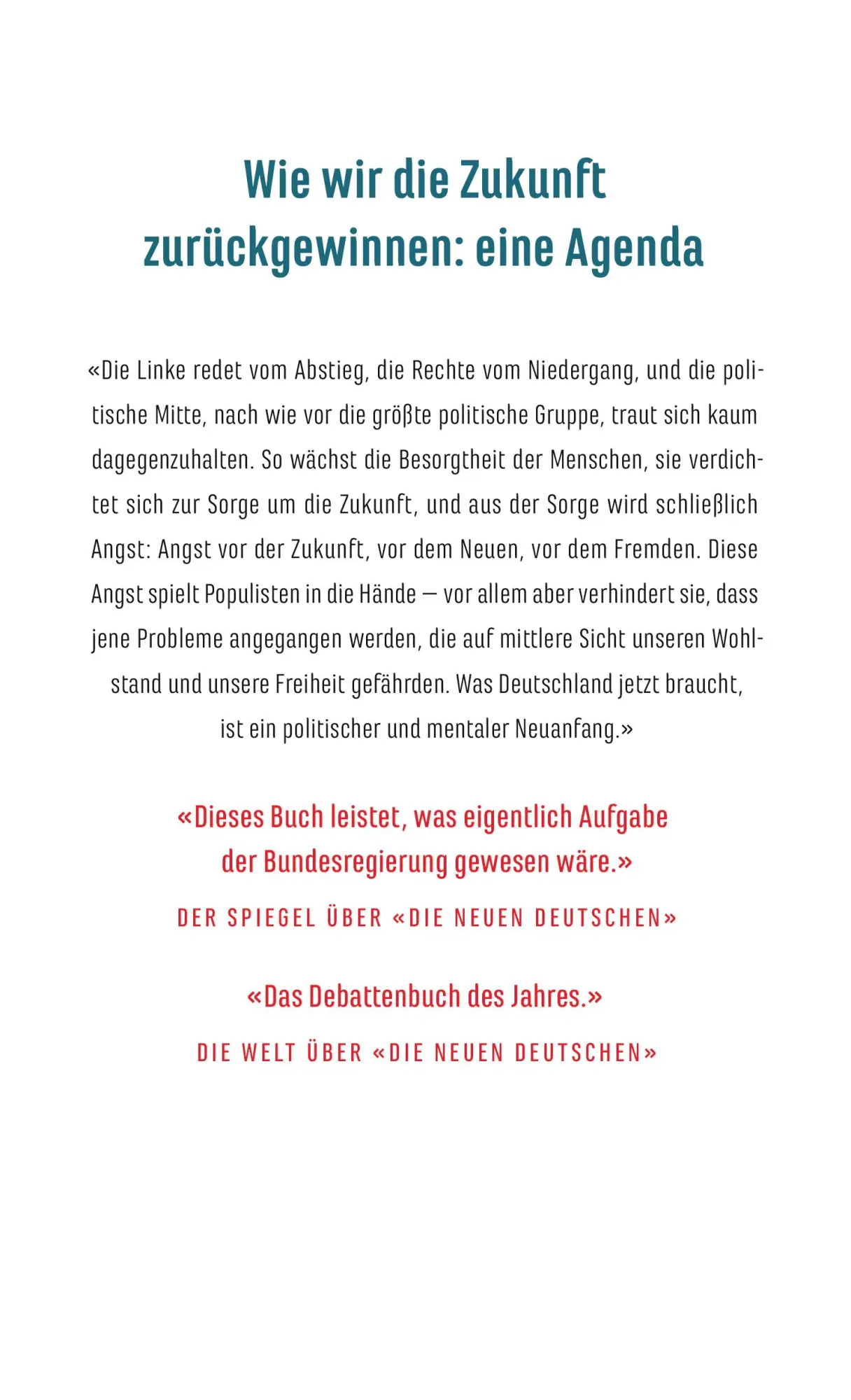 Rückseite: 9783737100601 | Abschied vom Abstieg | Eine Agenda für Deutschland | Münkler (u. a.)