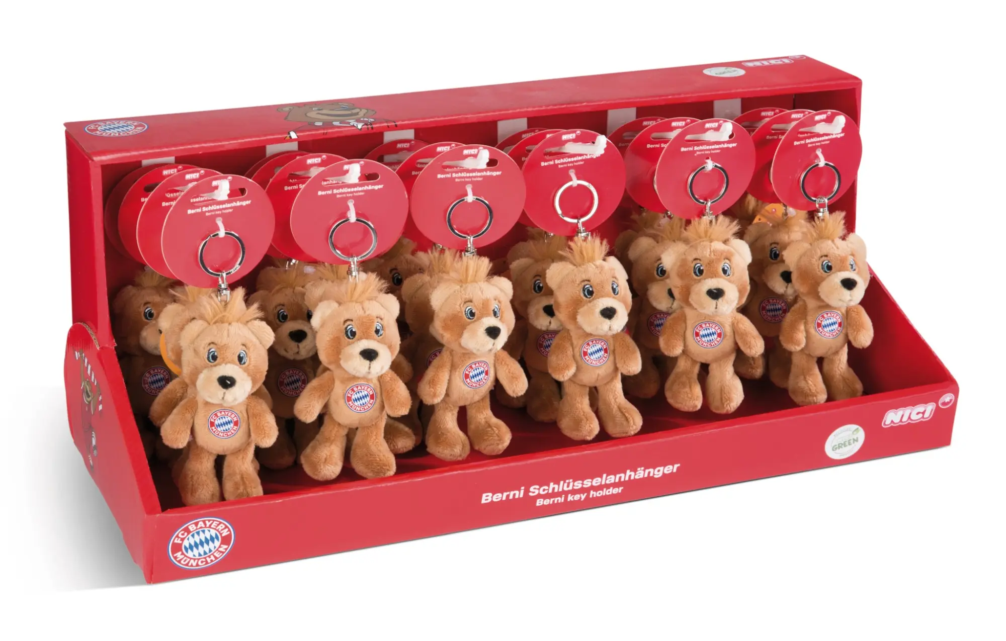 Cover: 4012390490701 | Nici 49070 Schlüsselanhänger FC BAYERN MÜNCHEN Bär Berni 10cm | 49070