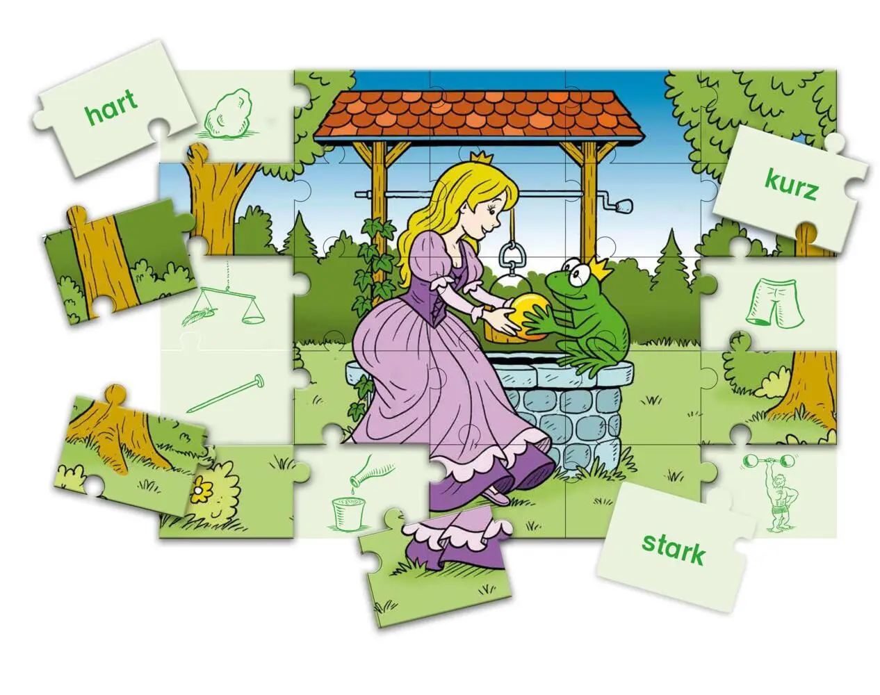 Bild: 9783039760701 | SCHUBI LesePuzzles | Verben und Adjektive Bild + Wort | Box | Deutsch